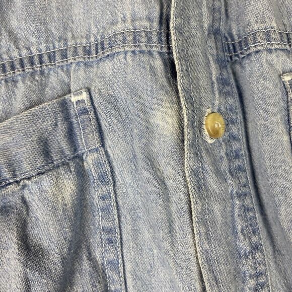 VTG Marlboro Country Store Denim Shirt 90’s Button Up Down Front Mens L *READ - Picture 9 of 16